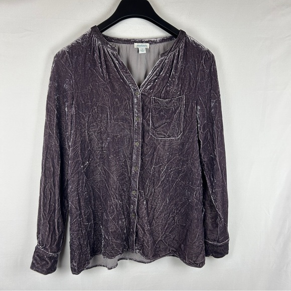 Sundance velvet silk blend blouse top button front size small - Picture 1 of 6